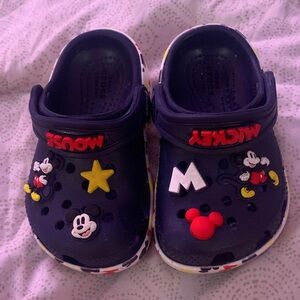 CROCS Mickey Mouse Kids Slippers - Navy and Red
